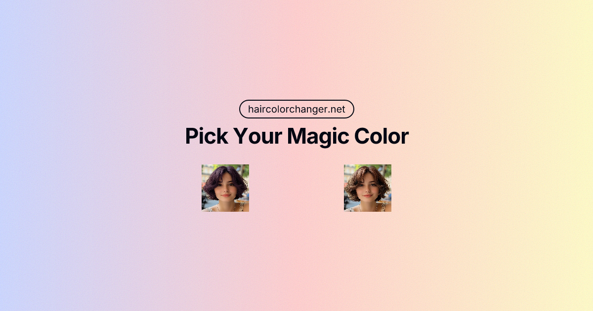 A hair color switcher that's closer to real hair color swatches